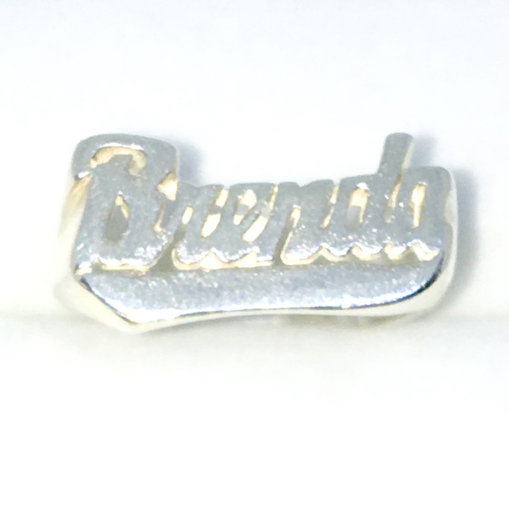 Sterling Silver Ring band with Brenda Name plate